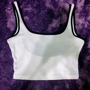 White and black tank top